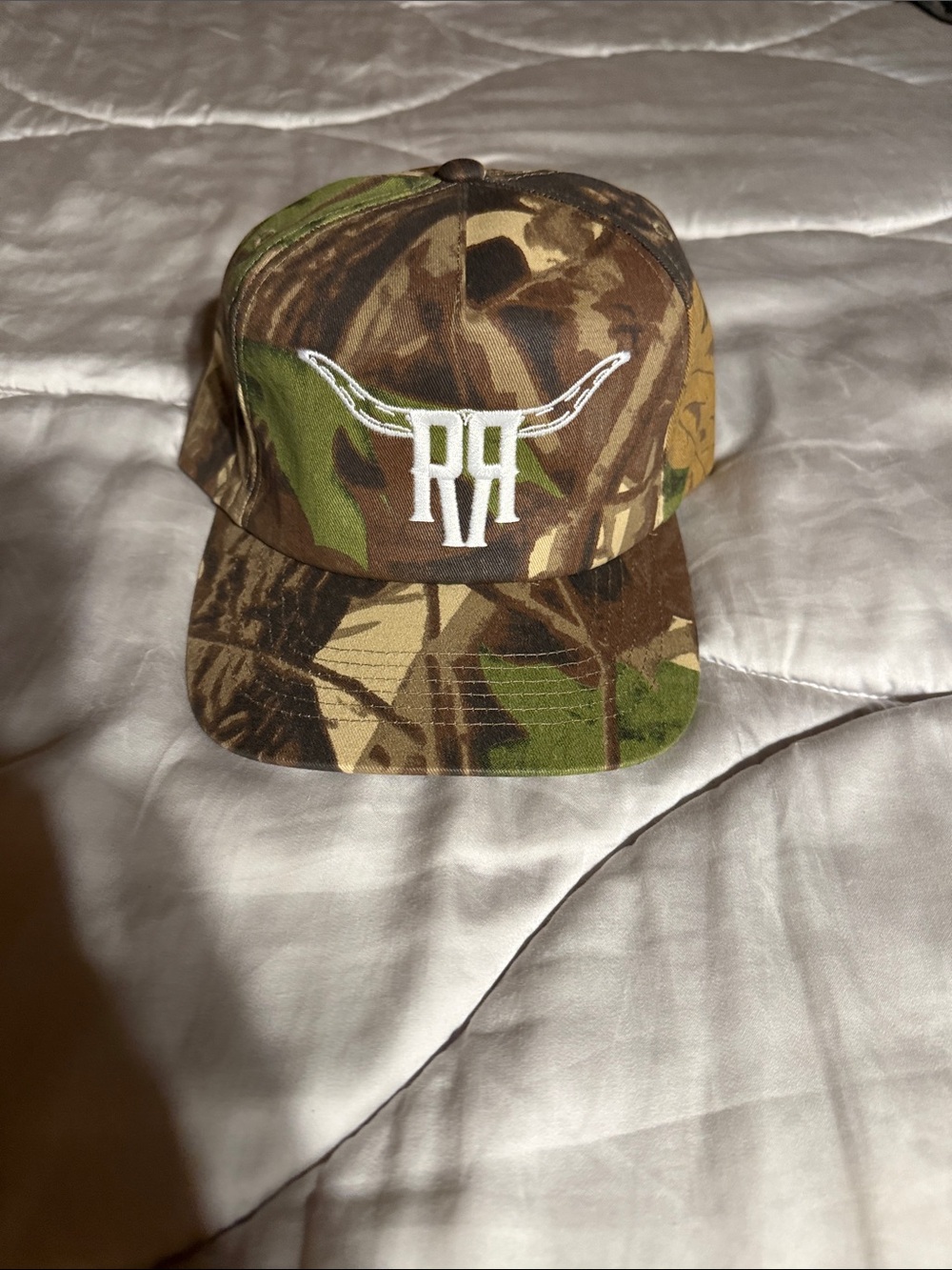 Camo Embroidered Cap - Brown & Green